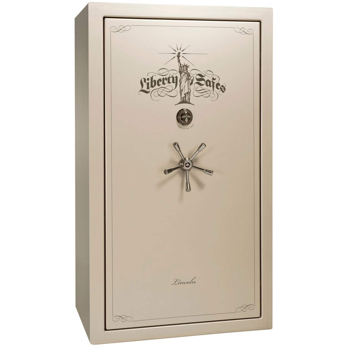 Liberty Lincoln 50 Safe in Champagne Gloss with Black Chrome Mechanical Lock.