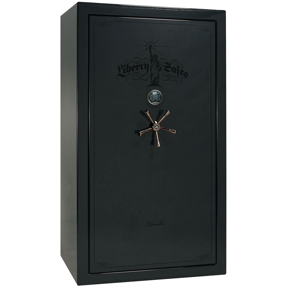 Liberty Lincoln 50 Safe in Green Gloss with Black Chrome Electronic Lock.
