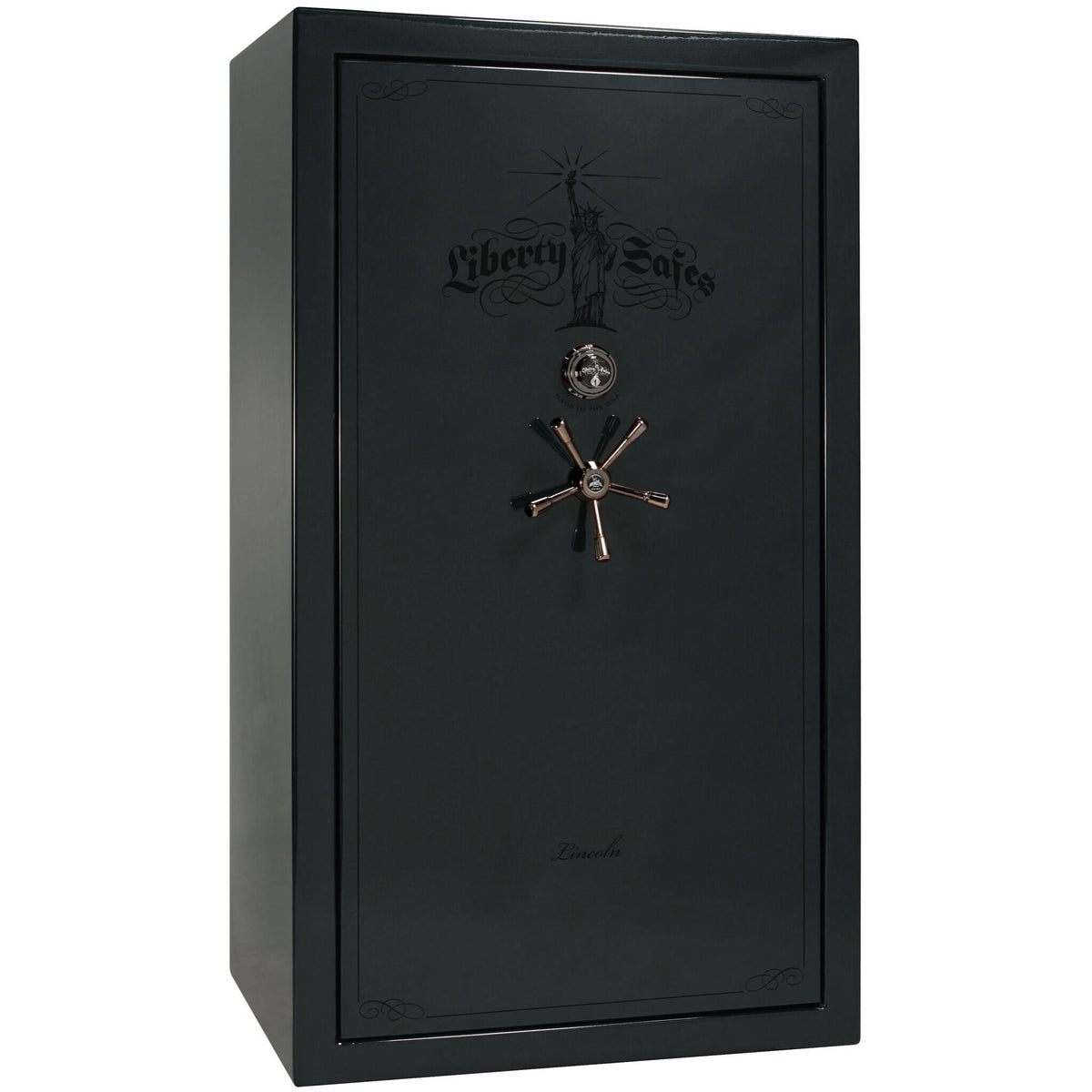 Liberty Lincoln 50 Safe in Green Gloss with Black Chrome Mechanical Lock.