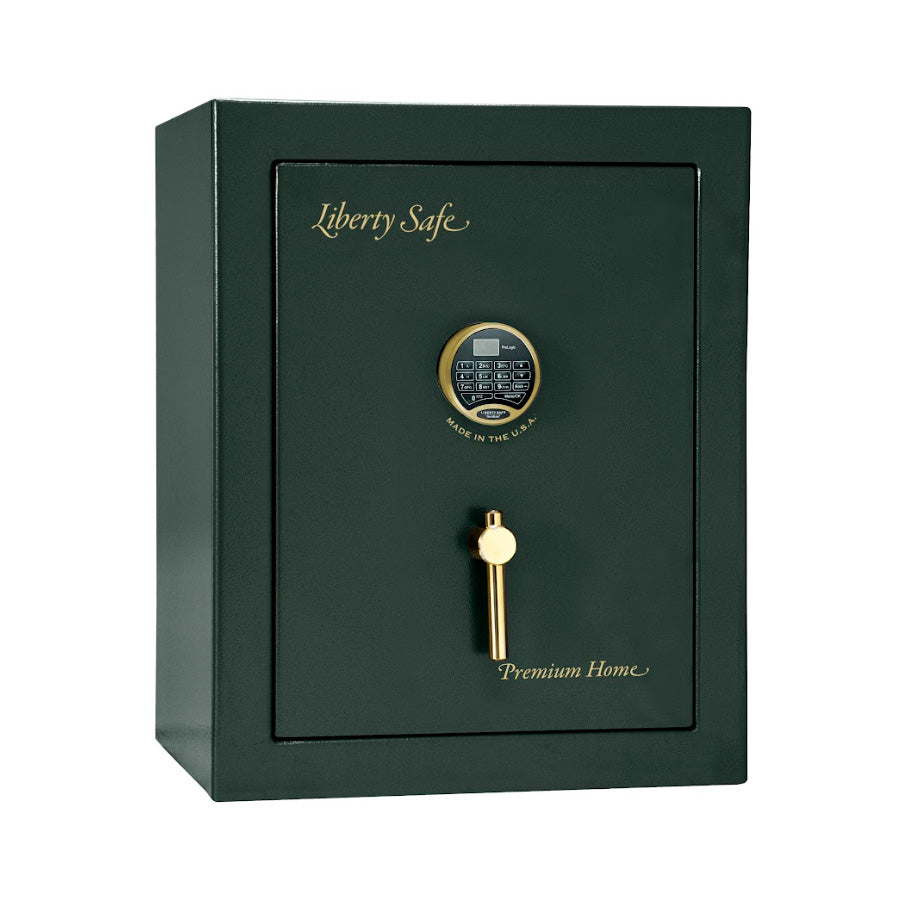 Liberty Premium Home 08 Safe in Green Marble with Brass Electronic Lock.
