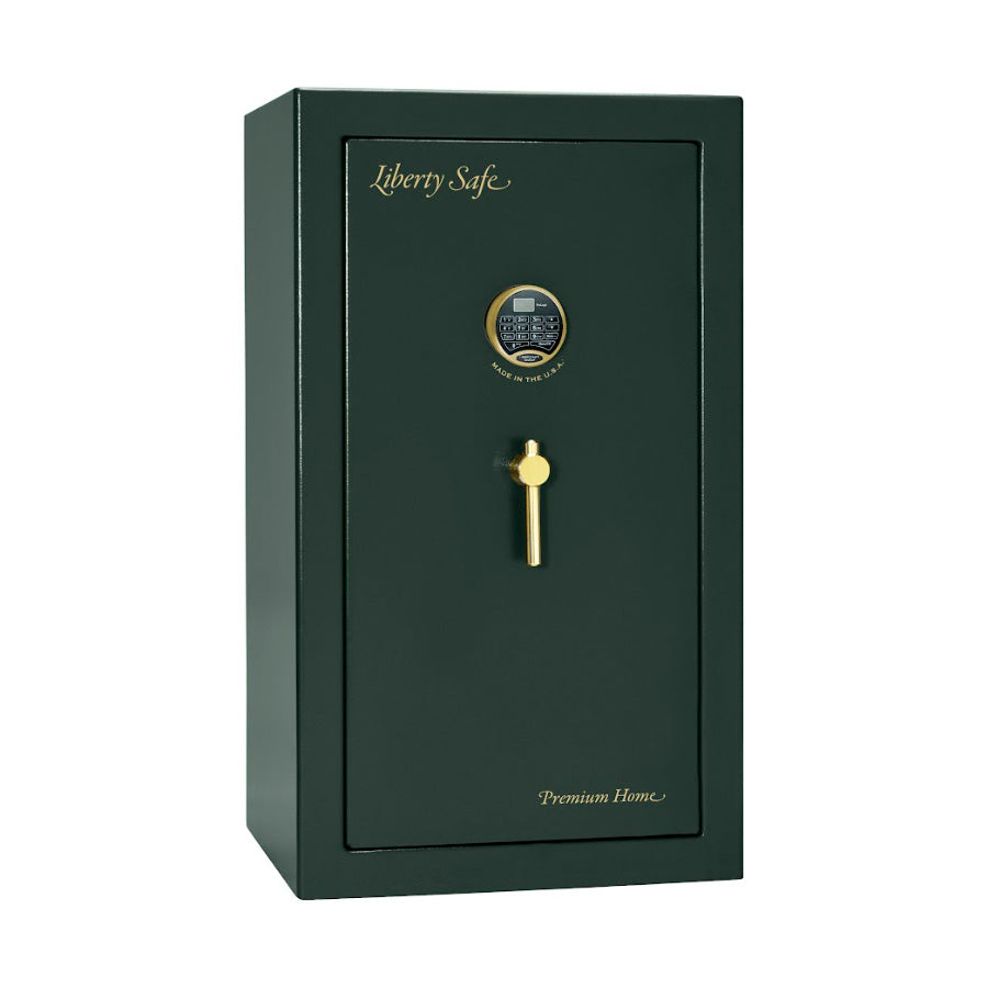 Liberty Premium Home 12 Safe in Green Marble with Brass Electronic Lock.