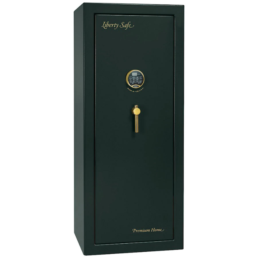 Liberty Premium Home 17 Safe in Green Marble with Brass Electronic Lock.