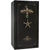 Liberty Safe Presidential 40 in Black Gloss with 24k Gold Electronic Lock, closed door.
