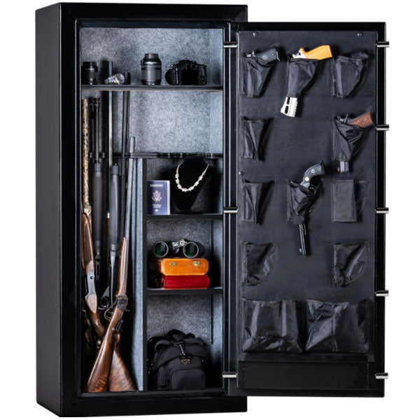 Rhino RB6028ECS Safe, loaded interior with door wide open.