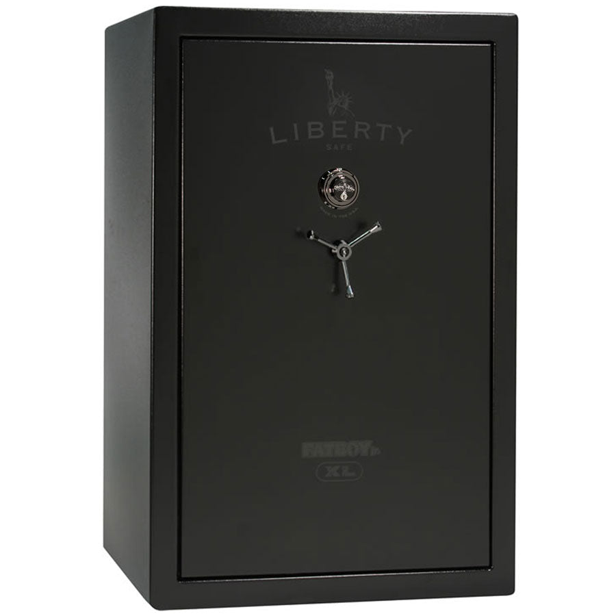 Fatboy Junior XL Safe in Textured Black with Black Chrome Electronic Lock.